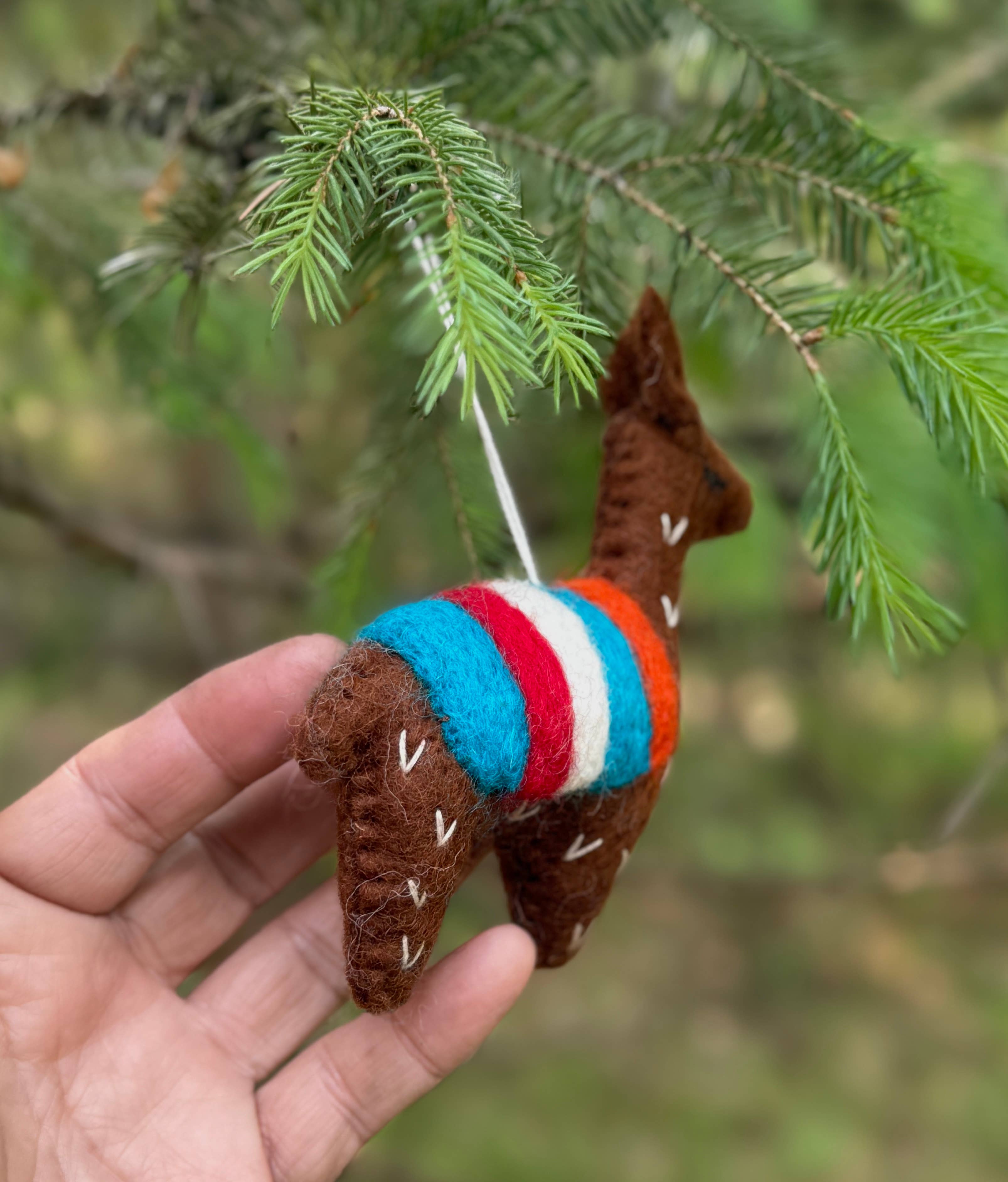 Lungta Imports - Wholesale Ornament -  Hand-Felted Farm Animals Christmas Ornaments – Fair Trade 22