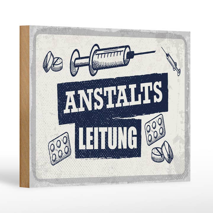 Holzschild Spruch 20x30cm Anstaltsleitung Spritze Tabletten und andere Ergebnisse für musterring im Großhandel. Kostenlose Rücksendungen und 60-Tage-Zahlungsziel auf Faire im Trend auf Faire.