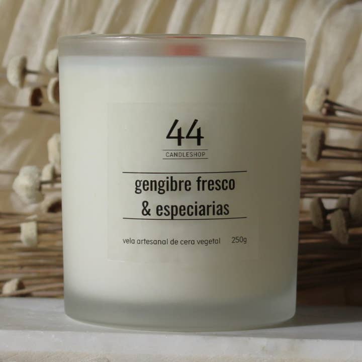 Vela Aromática de Gengibre Fresco & Especiarias por atacado de 44 - Quarenta44Quatro