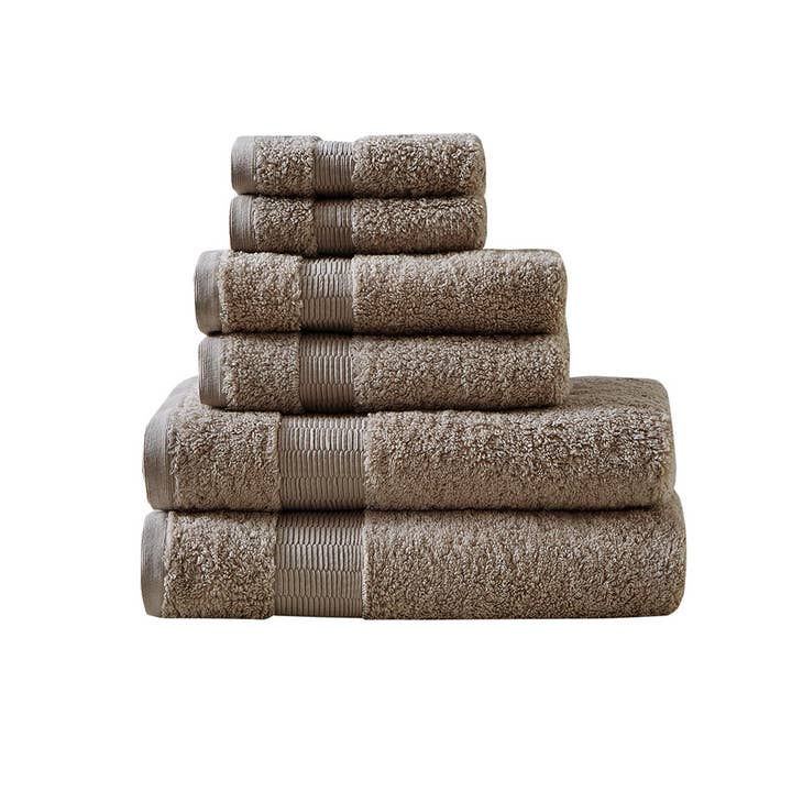 Long Staple Combed Egyptian Cotton Bath Sheet Set, Taupe, by