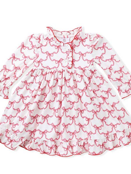 Robe de jeu de vacances en maille de beurre pour fille FW2548 pour la vente par Swoon Baby Clothing