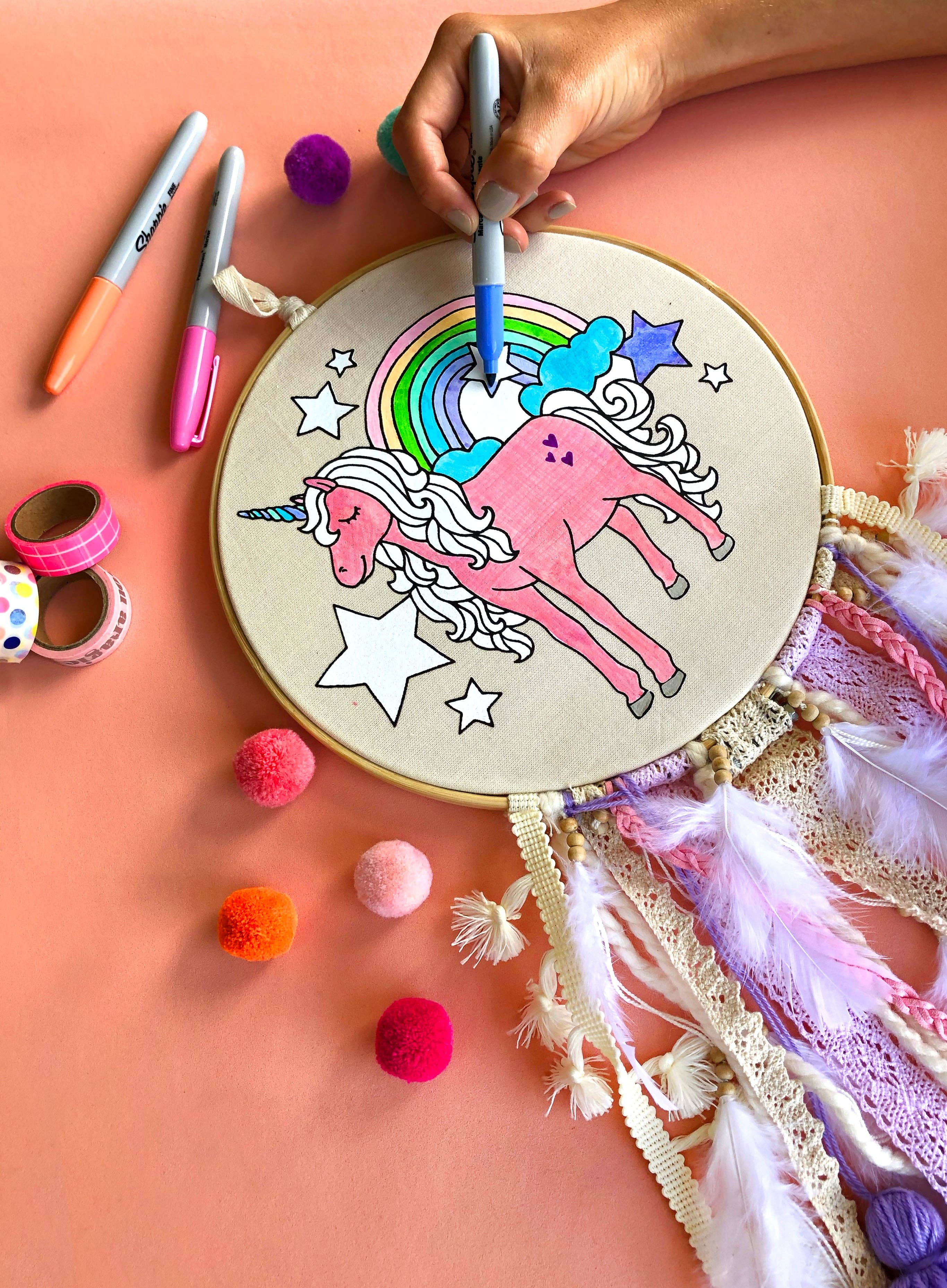 MANIK - Wholesale DIY Craft Kit - Kids - DIY Dreamcatcher Paint Kit craft kit + 5 SHARPIES11