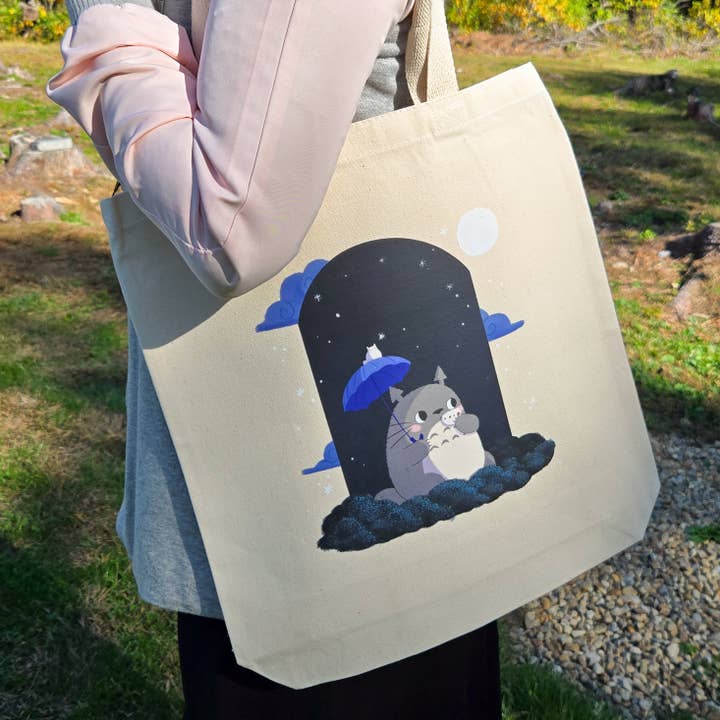 Teeny Wonders, Art by Ariana Padron - Wholesale Tote Bag - Women's - Totoro Totebag1