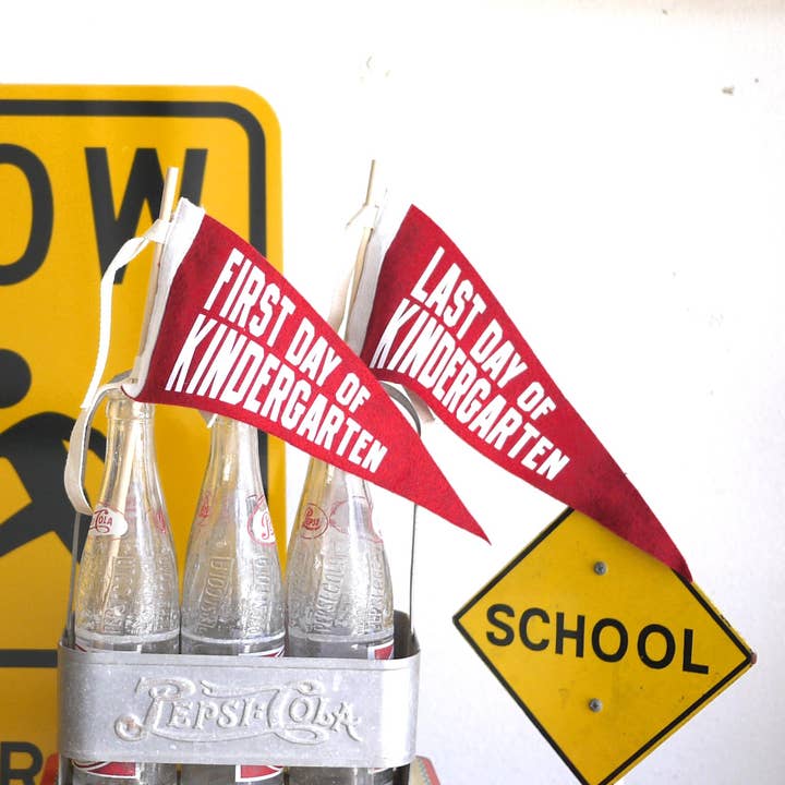 First Day Last Day School Pennant - BRIGHTS for wholesale by The Letterman Co