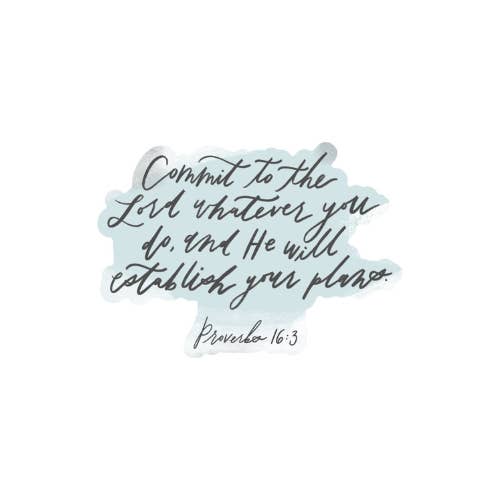 Commit Your Plans Sticker for wholesale by Selah Publications