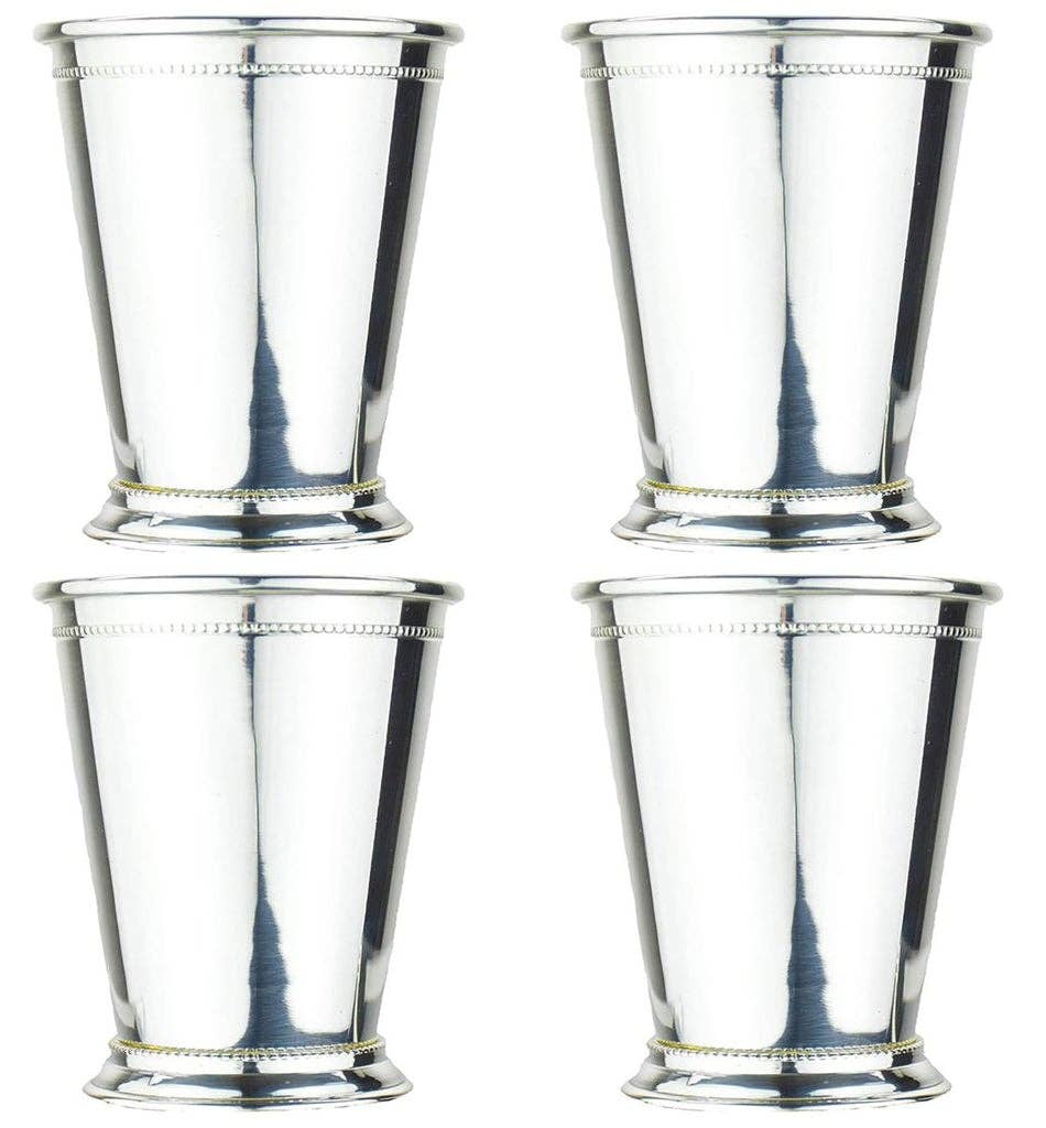 Prince of Scots - Wholesale Cocktail/Liquor Glass - Copper Mint Julep Cup w/ Silver Plate (Set of 4)0