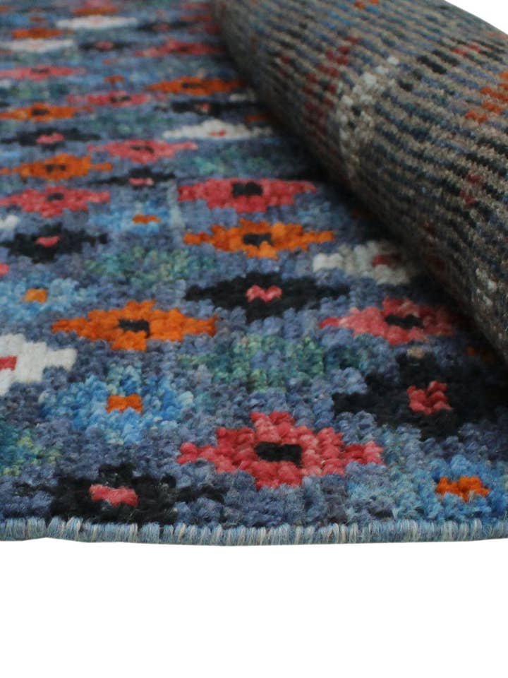 Balochi Lilyana Purple/Ivory Rug, 6'4" x 9'7" for wholesale by Noori Rug