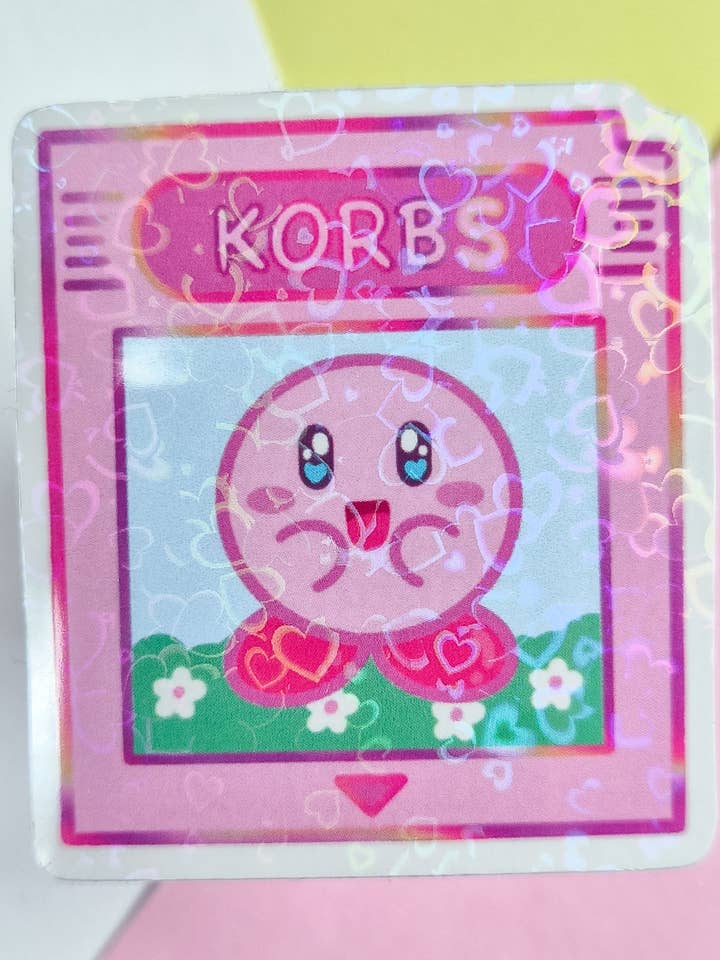 Pegatina Holográfica de Cartucho K para venta al por mayor de Pop Pastel