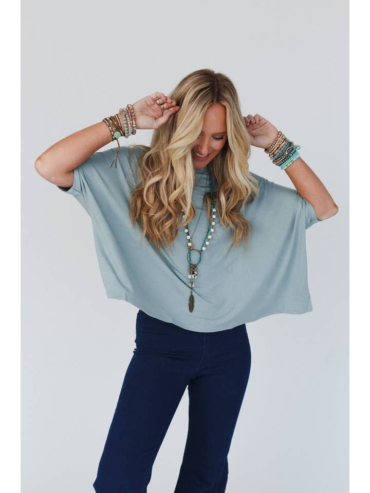 Three Bird Nest - Wholesale T-Shirt - Women's - Just Chillin' Tee - Sage