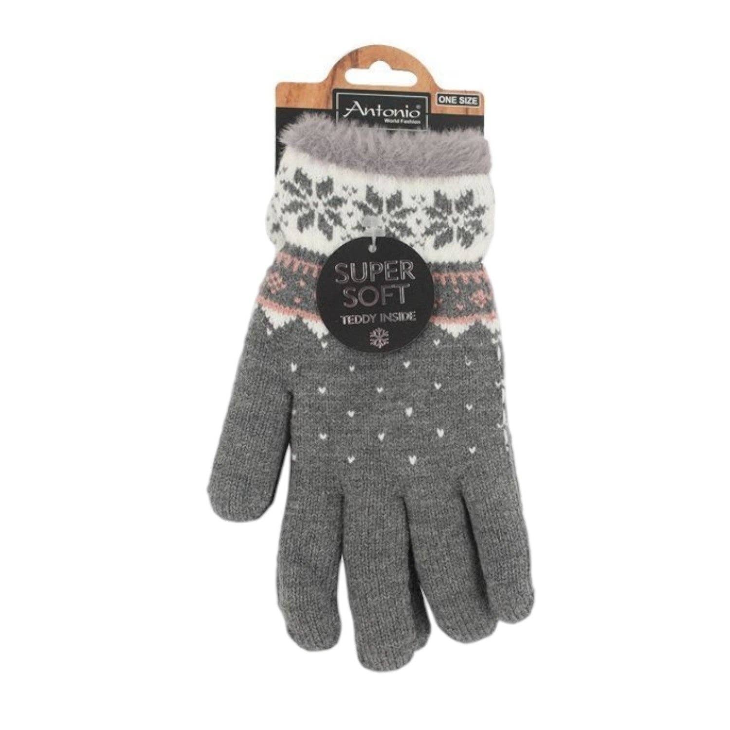 VewoTex - Wholesale Gloves - Women's - Winter Women's Gloves Snowflake » Affordable Finger Gloves » Winter Gloves » Knitted Gloves One Size3