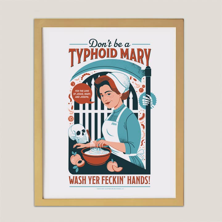 María tifoidea para venta al por mayor de Lucie Rice Illustration and Design