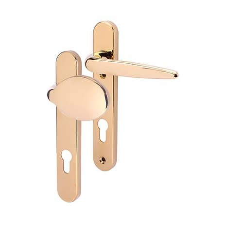 Trojan Sparta uPVC Multipoint Lever/Pad Door Handle - PVD Gold for wholesale by Diybasket