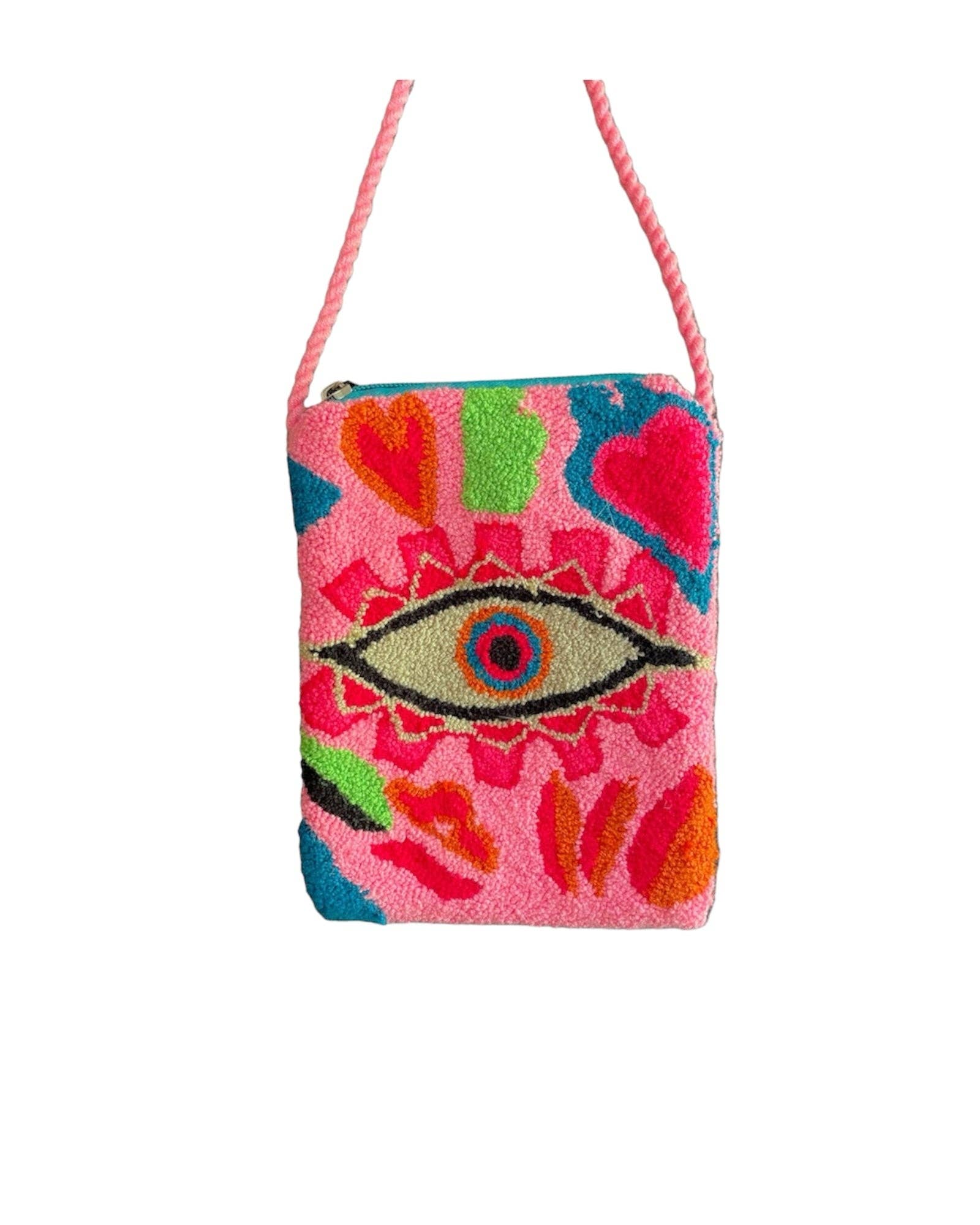 Boutique Femade ® - Wholesale Phone Wallet - Women's - Rose Evil Eye Wayuu Phone Holder1