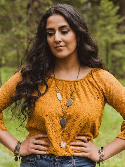 Collana Goccia Pietra per la vendita all'ingrosso da parte di Tumbled Earth Inc.