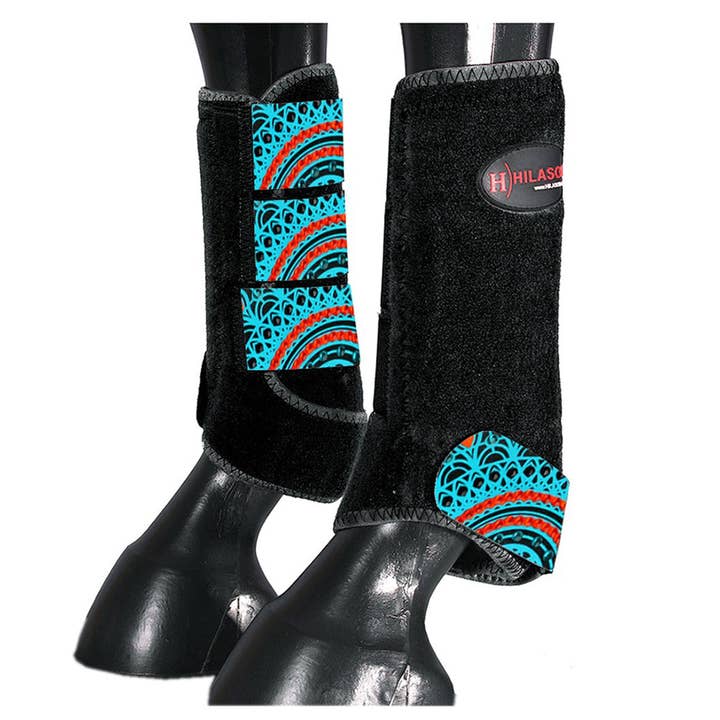 HILASON - Wholesale Horseback Riding Gear - HILASON L M S Horse Front Leg Sport Boots | Jumping Printed9