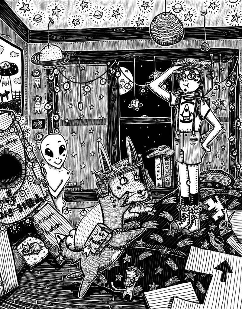 T.L. Luke Art - Wholesale Art Print - Space Girl Print1