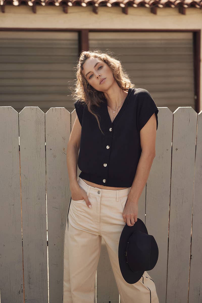 in february - Wholesale Pants - Women's - CLASSIC MEETS ELEVATED CAUSUAL PIPED TWILL BARREL-LEG PANTS27