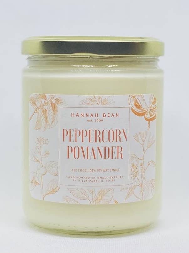 Peppercorn Pomander 14 oz 100% Soy Wax Candle for wholesale by Hannah Bean