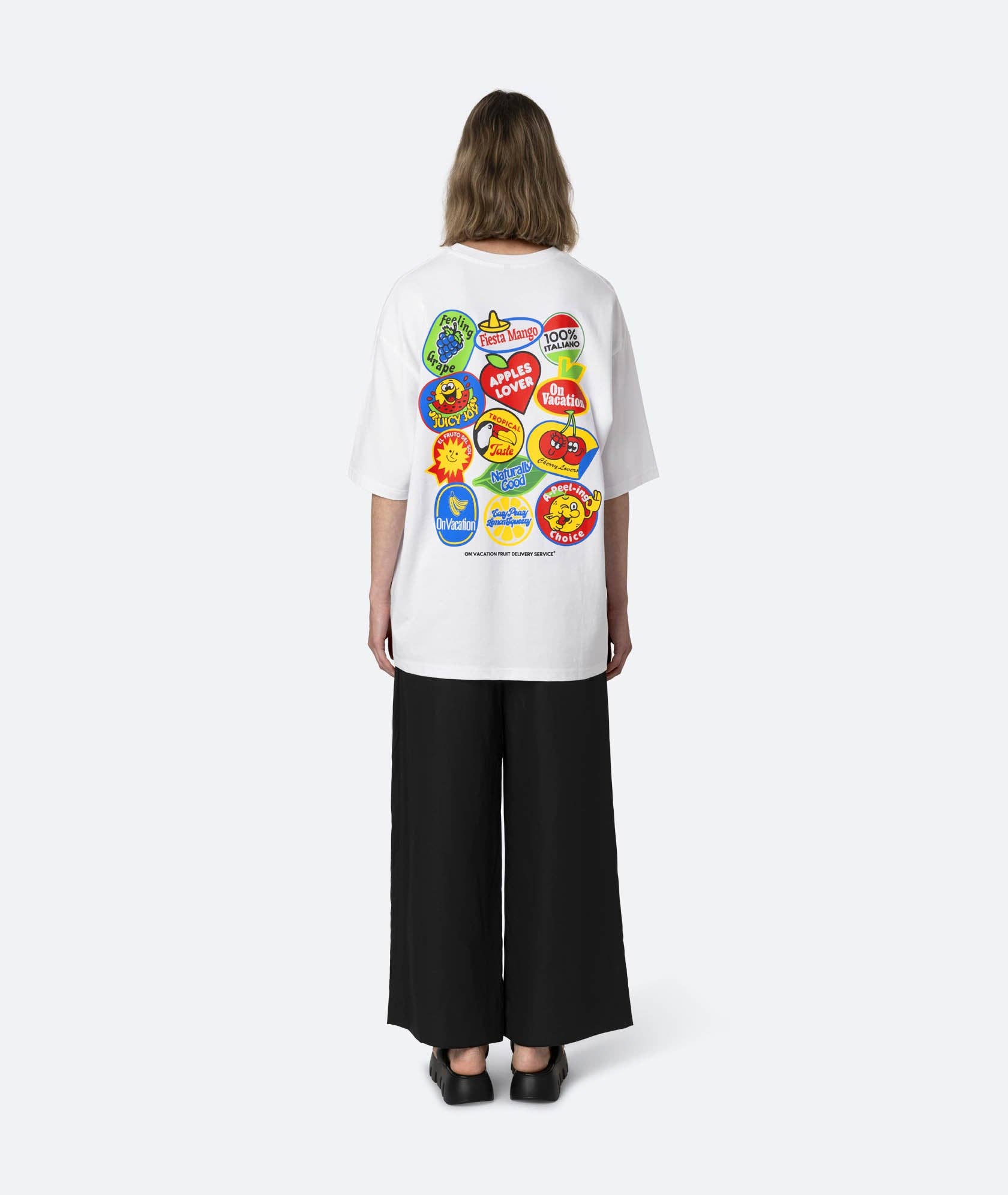 Fruit Stickers T-Shirt - White for wholesale on Faire5
