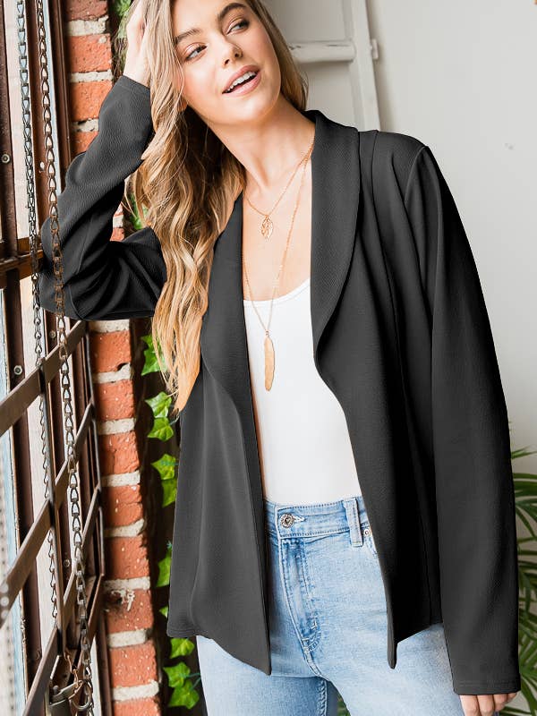 SHAWL MASSIEVE OPEN BLAZERS voor wholesale door Pink Irene Wholesale