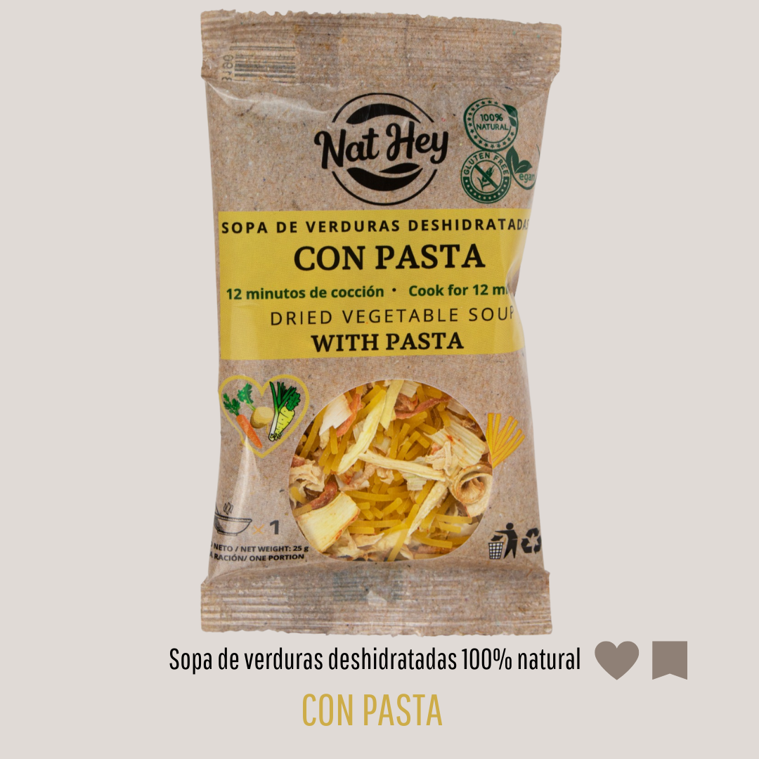 N A T H E Y - Deshidratados del Mediterráneo S.L. - Wholesale Soup - NaThey Dehydrated Vegetable Soup with Gluten-Free Pasta2
