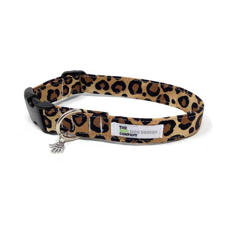Leopard Print Safari Jungle Dog Collar for wholesale by EcoDogDesigns