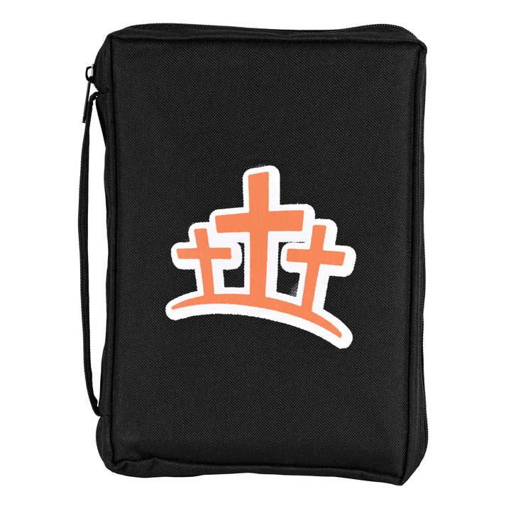 Funda para biblia con cruces naranjas, negra, grande para venta al por mayor de Magnolia