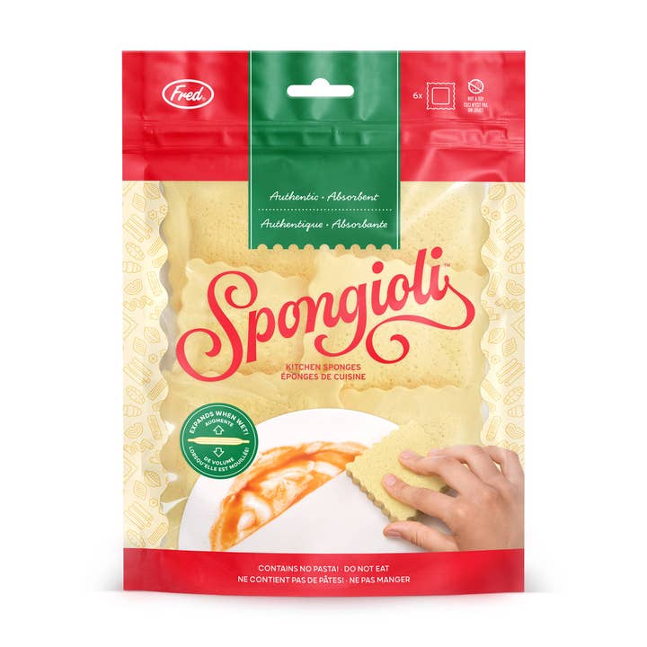 Fred & Friends - Wholesale Cleaning Sponge - Sponges - Spongioli - Set of 6 - Ravioli Compressed Sponges4