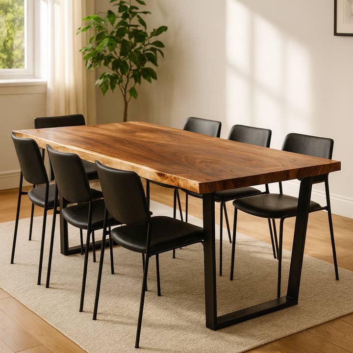 Heft Home - Wholesale Patio Table - Live Edge Solid Wood Dining Table – Rustic Modern Farmhouse 1