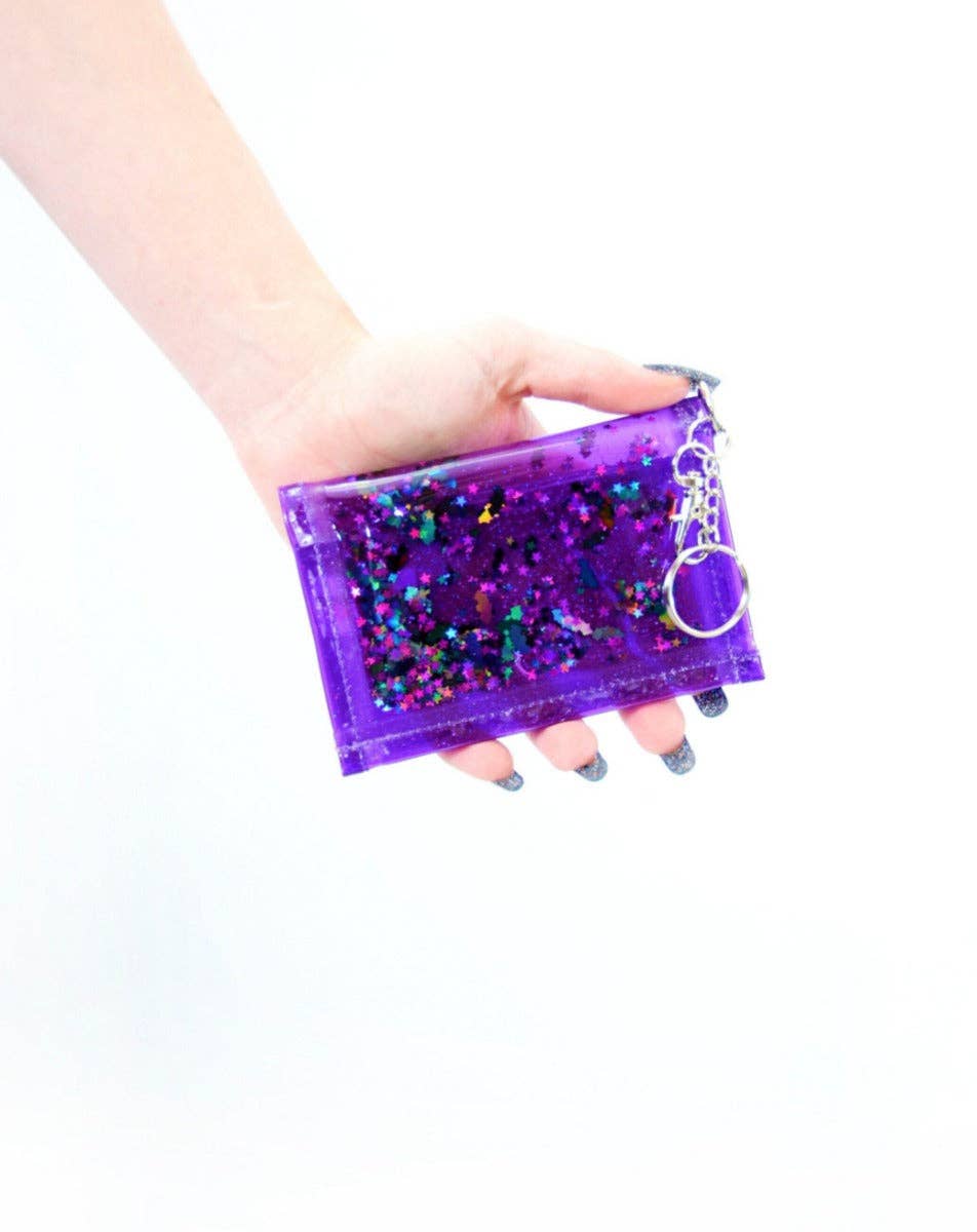 Liquid Glitter Wallet - Midnight Glam