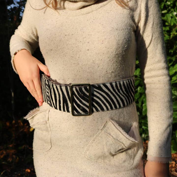 Amsterdam Heritage Leather Belts, Bags, Jackets & Apparel - Wholesale Belt - Women's - MADE TO ORDER Lori | Wide Animal Print Leather Belt Women8