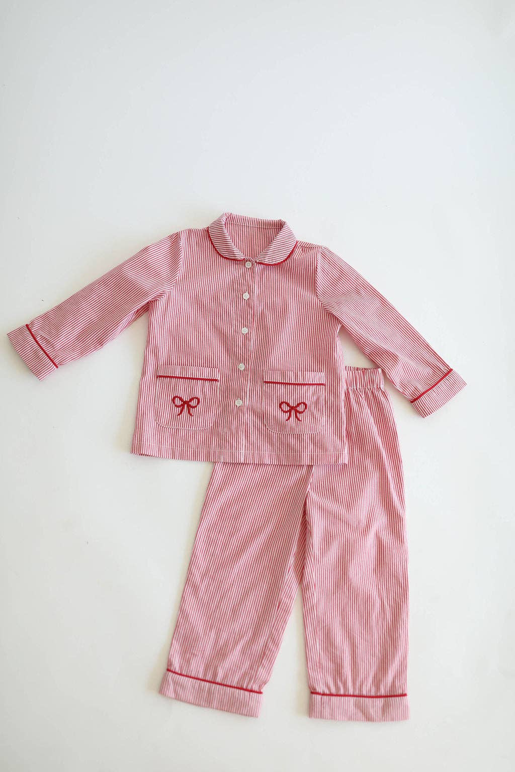 Petite Moss - Wholesale Sleepwear Set - Kids - Joyeux Noël Pajama Set wtih Bow0