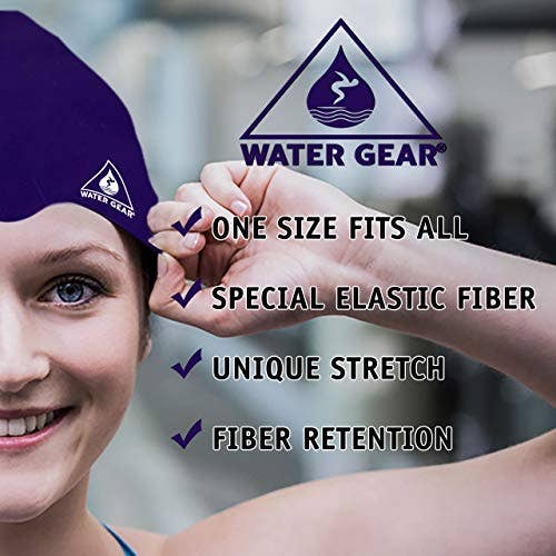 Water Gear - Wholesale Swim Cap - Unisex - Water Gear Silicone Adult Swim Cap10