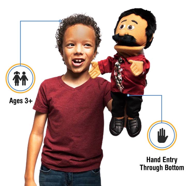 Silly Puppets - Wholesale Puppet - Kids & Baby - Silly Puppets Carlos, Hispanic Man (14")1