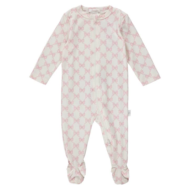 ZIPPER FOOTIE - BOWS for wholesale by Pimalu