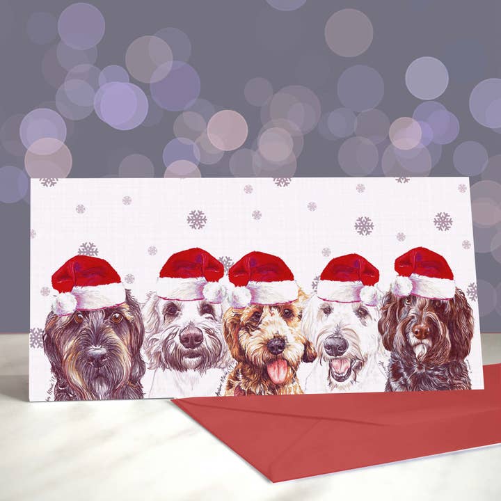 Grußkarte „Doodle Like a Lady“ (Weihnachten) für den Großhandel von Amber Marie Studio