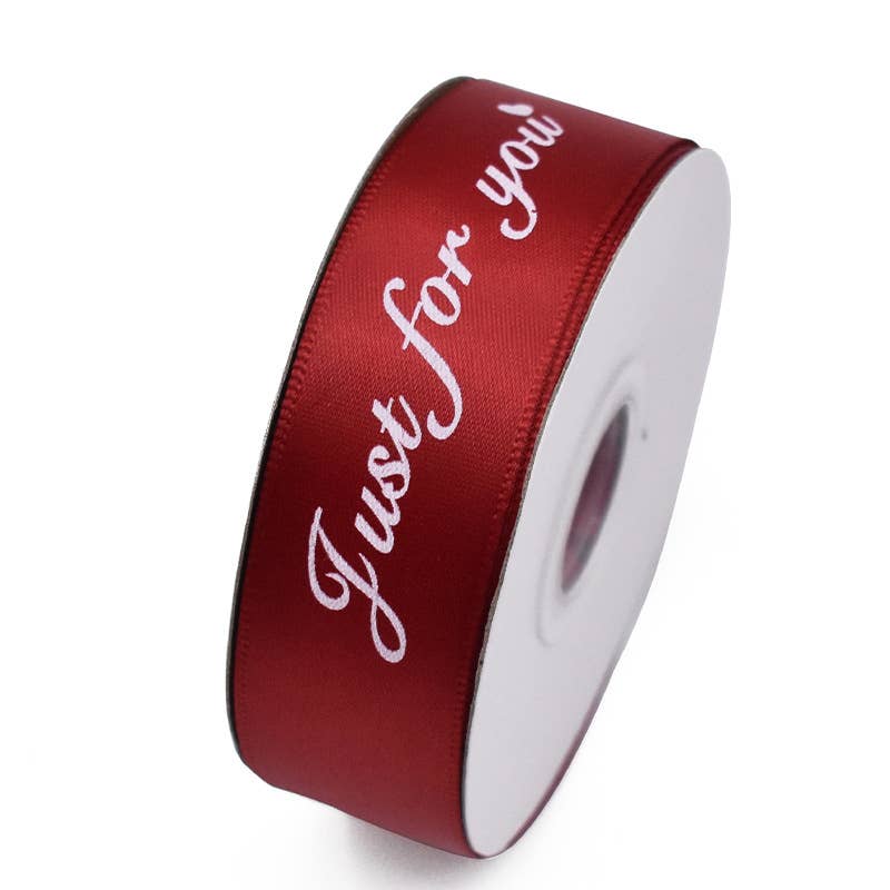 ByHome - Vente Ruban – emballage cadeau - Ruban cadeau large en polyester de 1,0 po x 22 mètres, JUST FOR YOU9