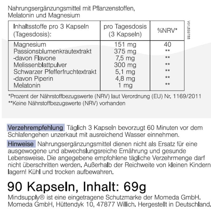 mindsupply – Suplemento/vitamina oral por atacado – 23:Sleep — A cápsula do sono com melatonina4