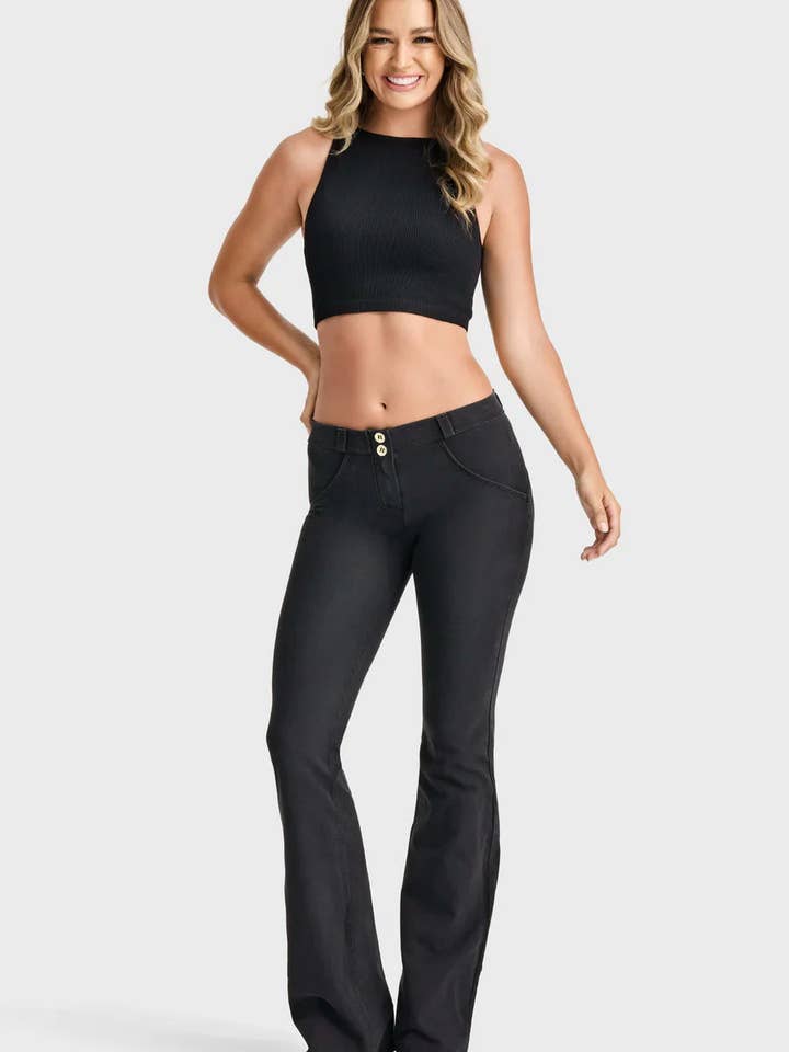 (WRUP11RC002ORG-J7N) ♥ Wr.Up® con aspecto de mezclilla acampanada y cintura regular ♥ para venta al por mayor de Freddy Pantroom