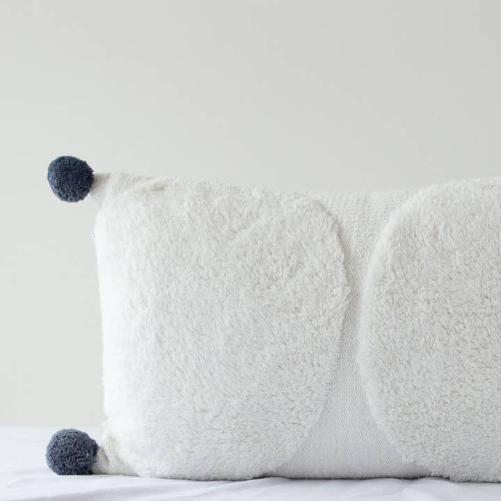 Tajik Home LLC - Vente Housse de coussin - Housse de coussin capitonnée en demi-cercle Thea — Coussin décoratif Boho1