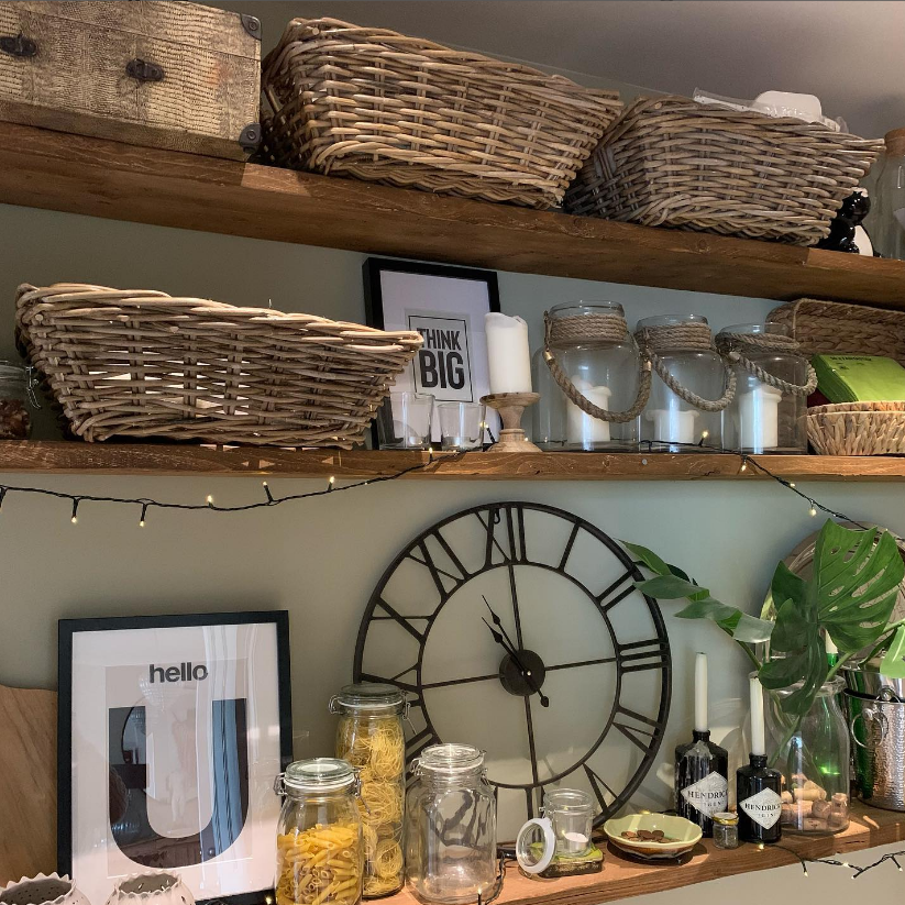 Steel Wood Avenue - Wholesale Wall Mounted Shelf - Rustic Extra Deep Floating Shelf with Hidden Brackets - 44cm x 3.4cm3