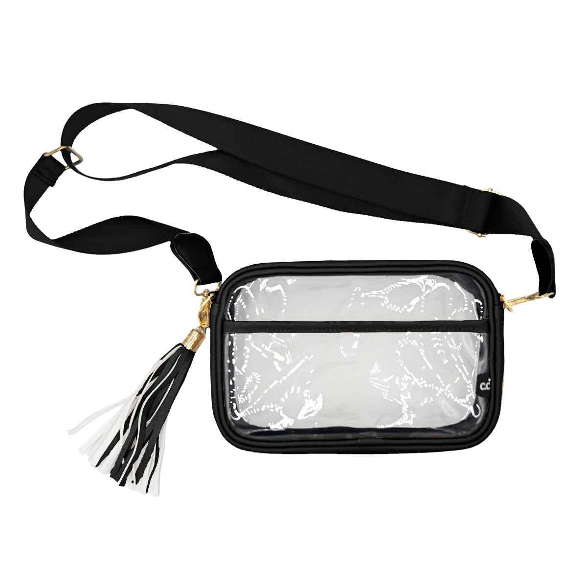 MiMi Wholesale - Wholesale Crossbody Bag - Women's - BGS4380 Clear Gameday Crossbody Bag With Tassel0