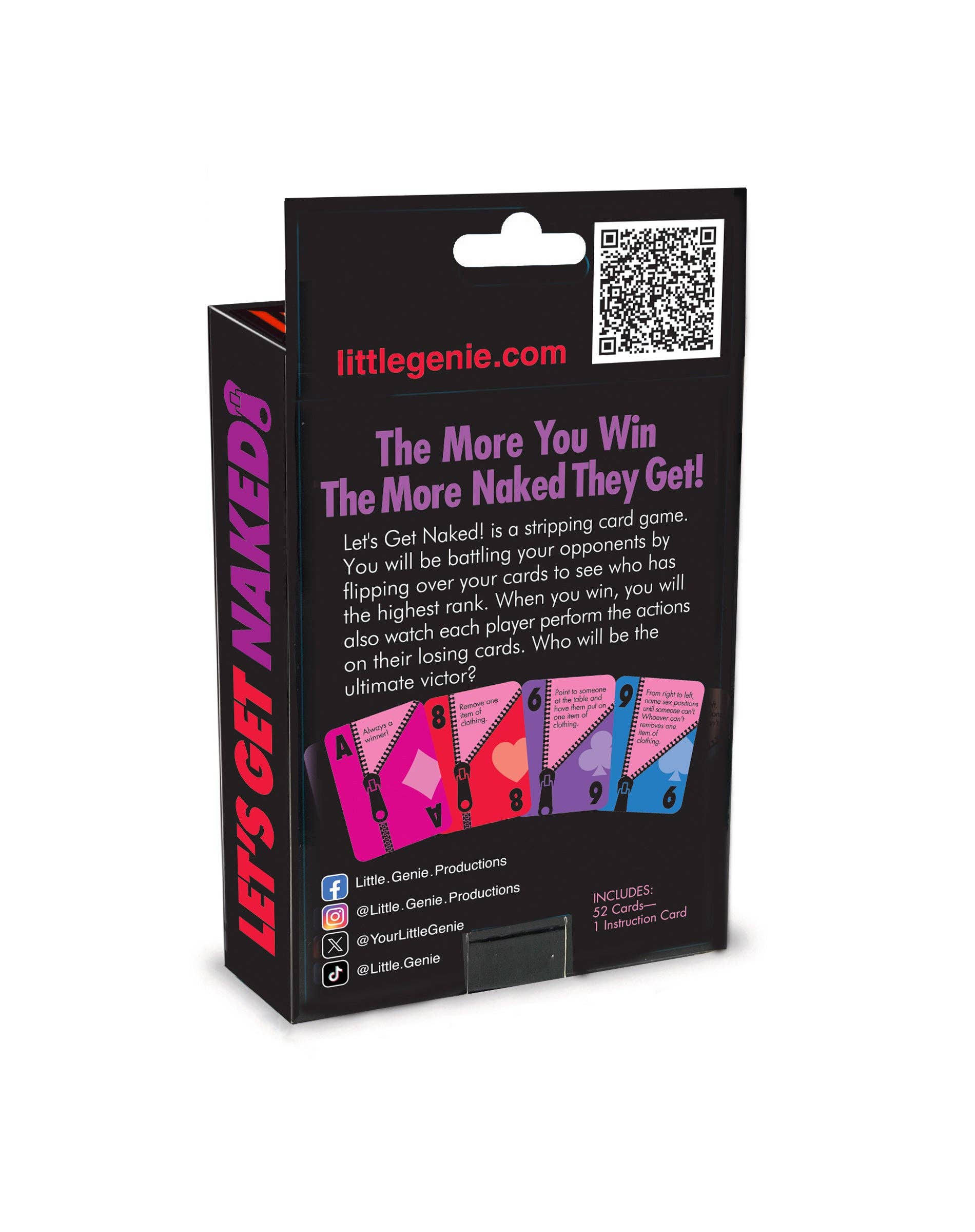 Little Genie Productions – Jogo de cartas por atacado – Let's Get Naked - Jogo de cartas estilo stripping para adultos2