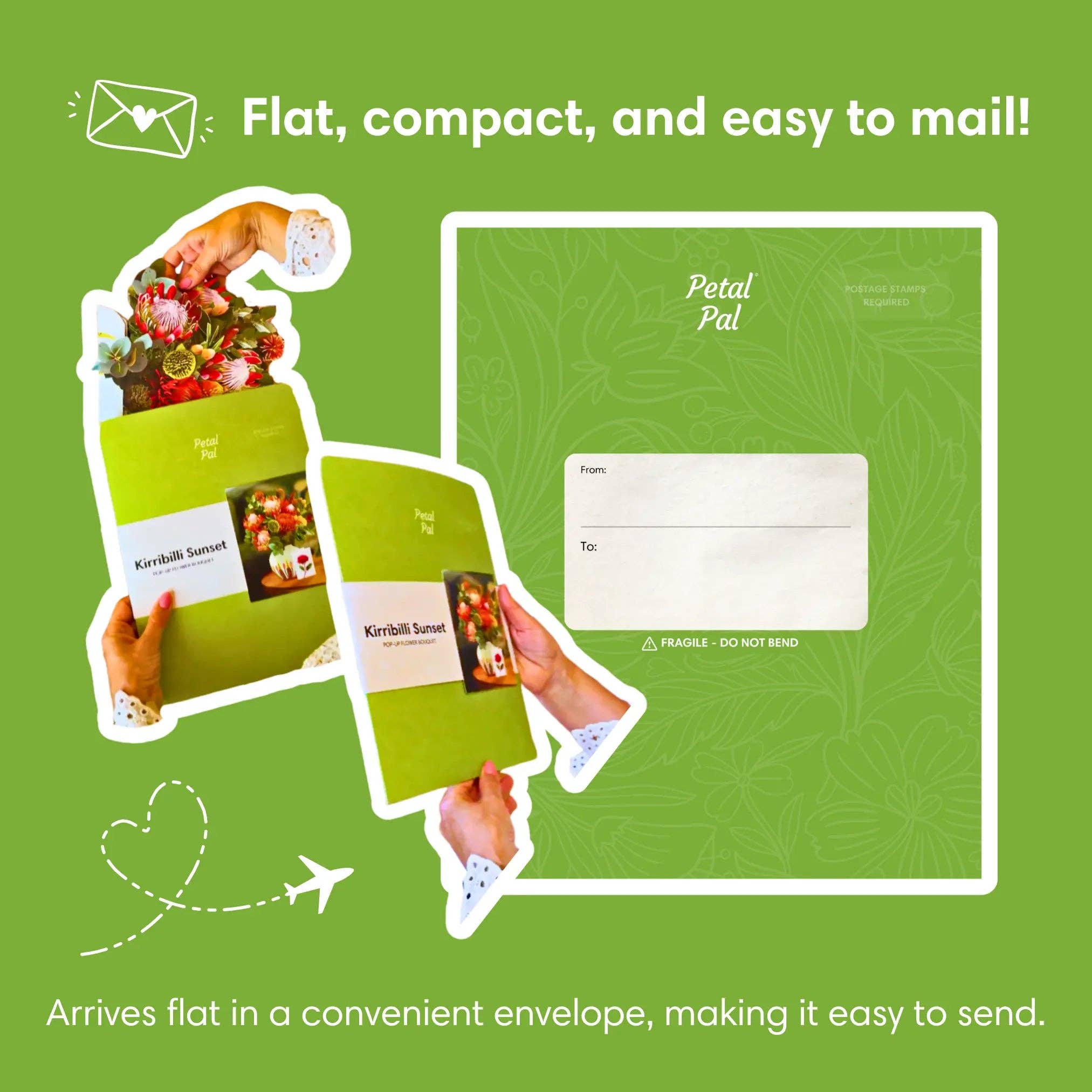 PetalPal – wholesale Everyday greeting card – Kirribilli Sunset Pop-Up Bouquet8