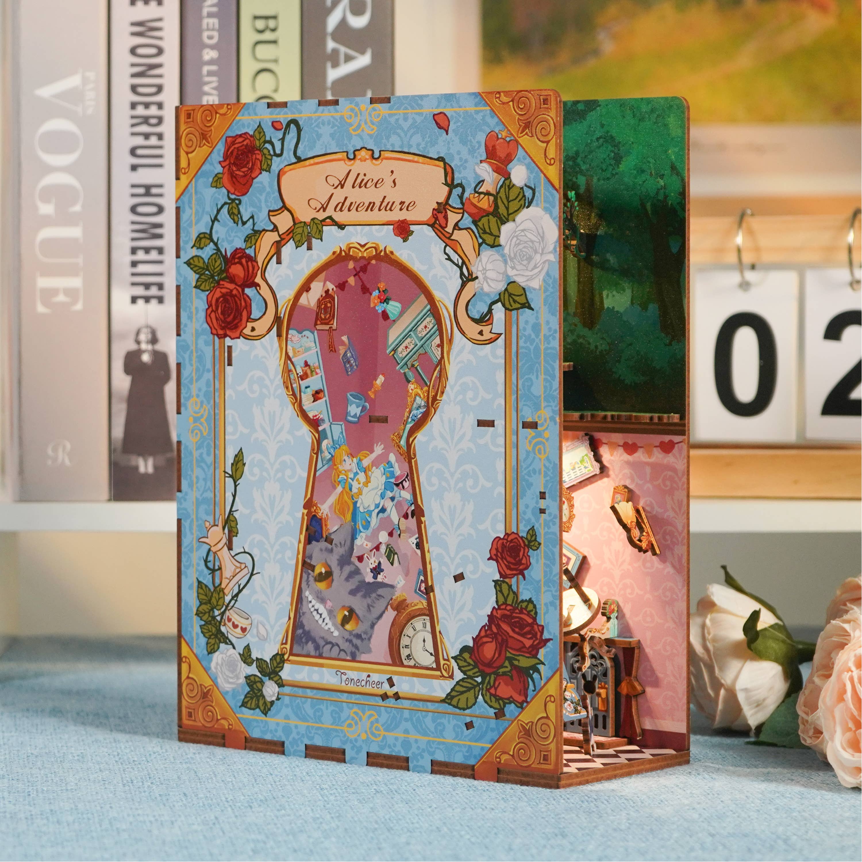 Hands Craft Intl - Wholesale DIY Craft Kit - DIY Miniature House Book Nook Kit: Alice's Adventure10