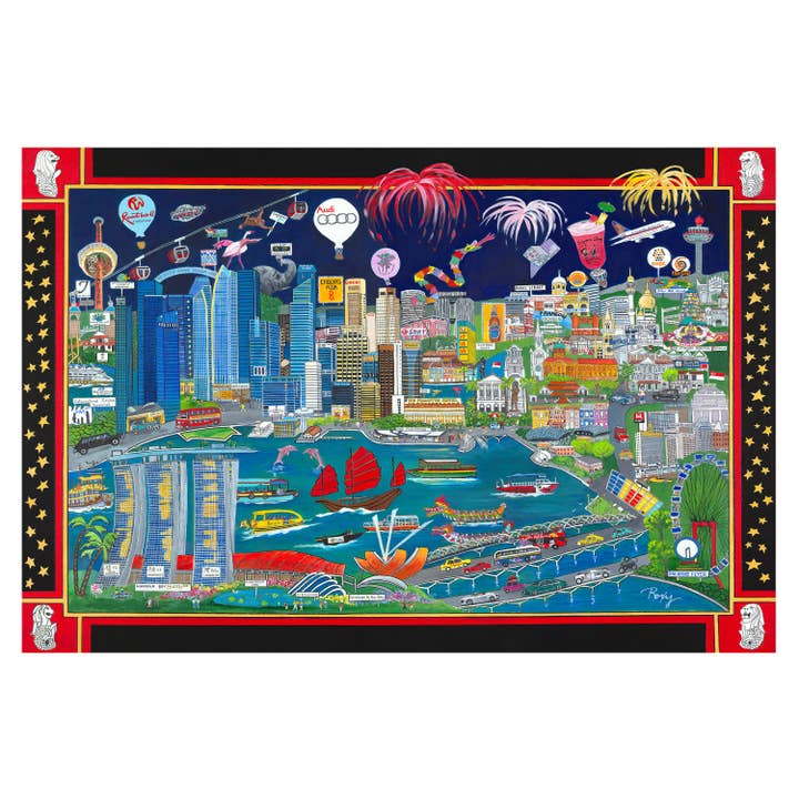 Jigsaw Puzzle Singapura 1000 peças por atacado de Wuundentoy