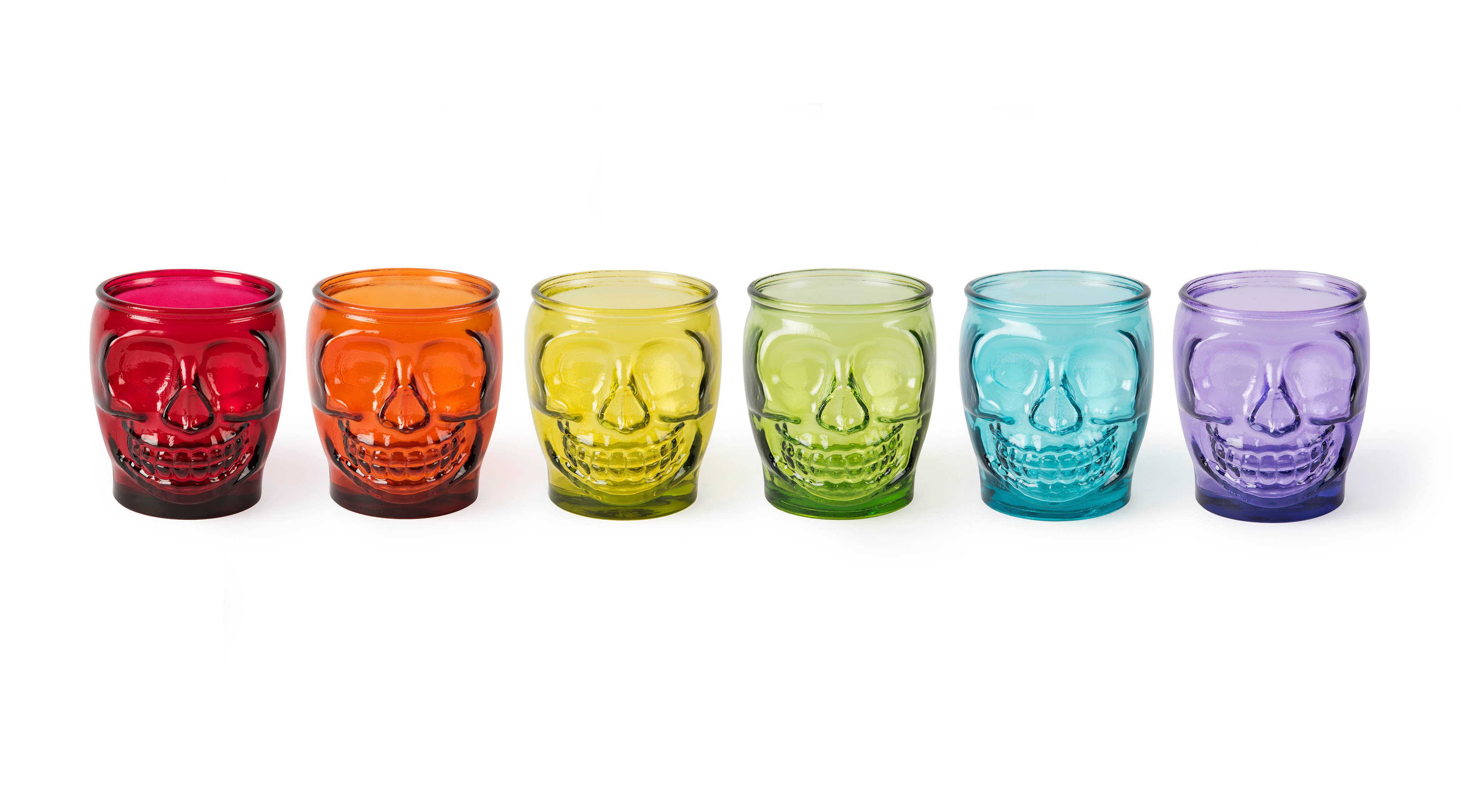 multicoloridas Conjunto de 6 Copos Calavera Multicoloridos para venda a revendedores na Faire0