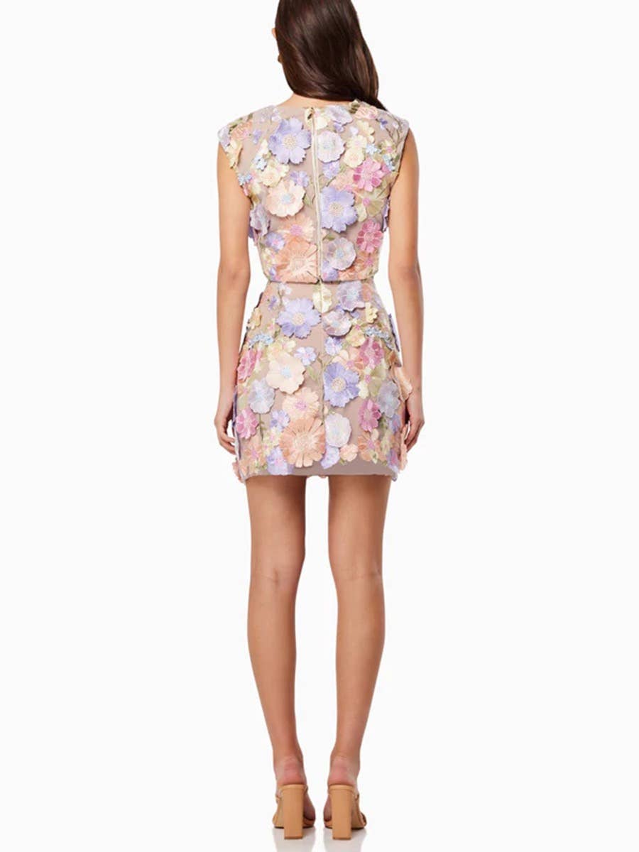 Blue Flower SY066 Elegant Embroidered Crochet Ensemble for wholesale on Faire1