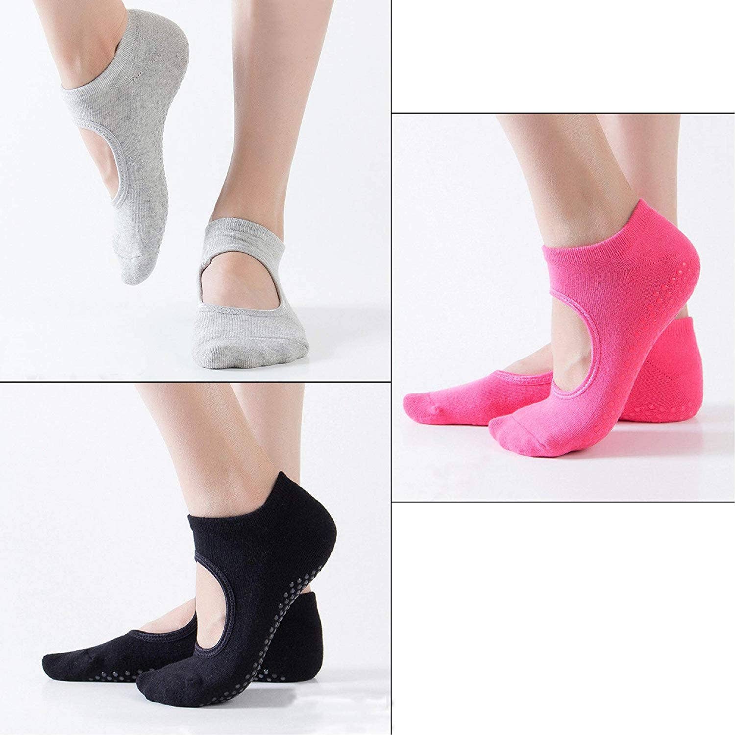Multi 3-Pack Yoga Sock Set for wholesale on Faire2