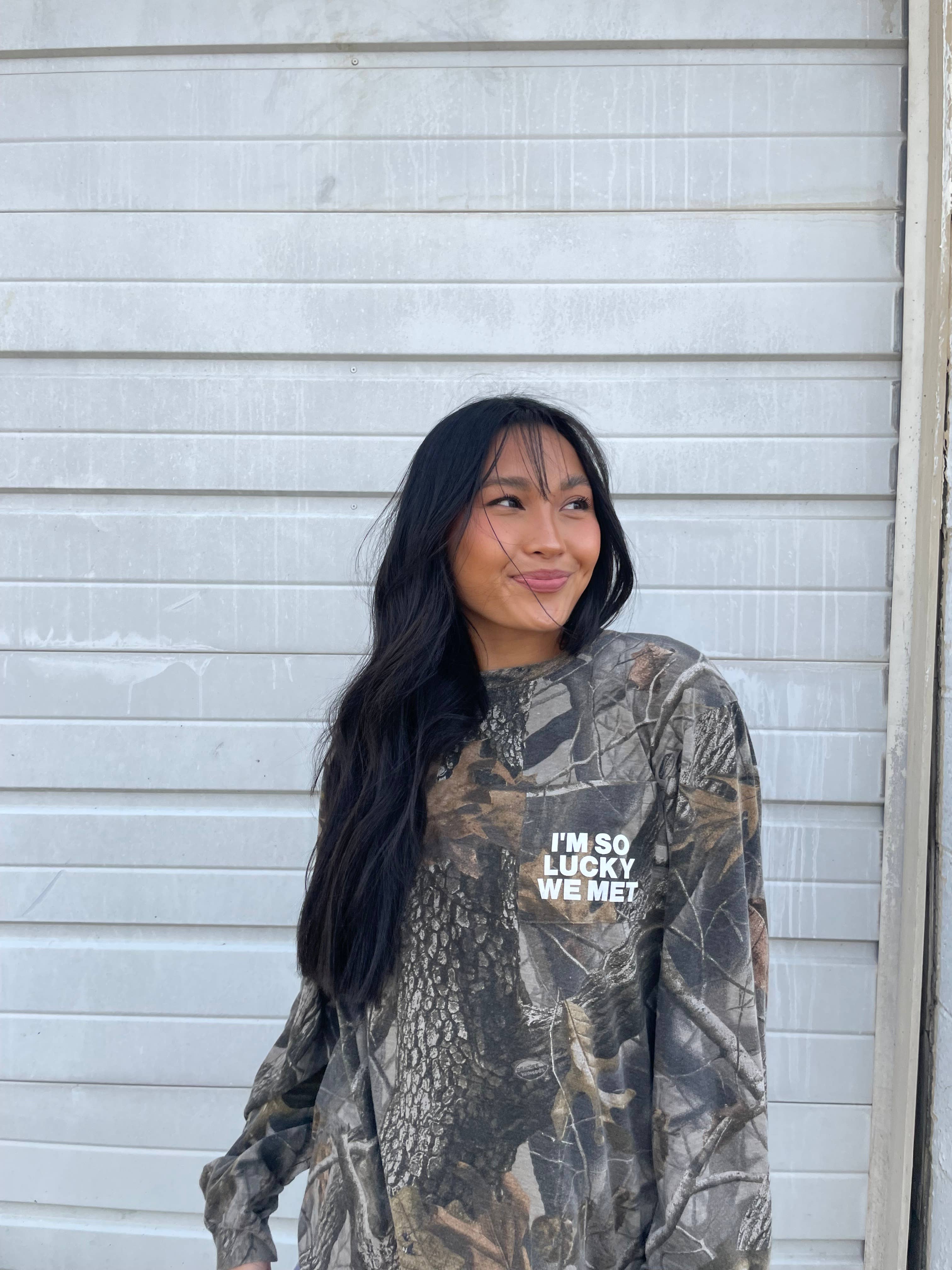 REMOVED BRAND - Wholesale Screen Printed T-Shirt - Women's - Camo Quote Tee 1